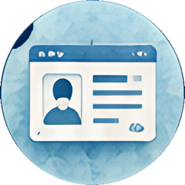 Illustration of an identity card being verified